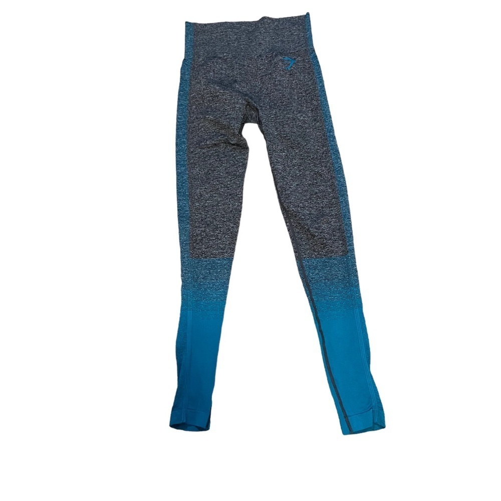 Gymshark NWOT Compression Grey/teal Blue Leggings Size XS